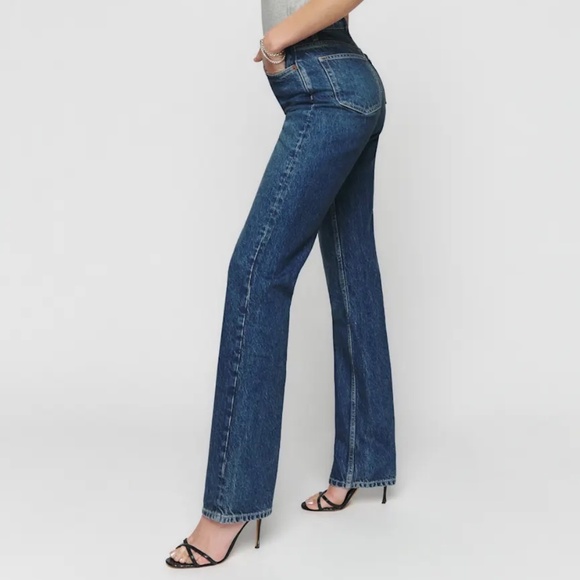 Reformation Cynthia High Rise Straight Jeans - Lanier Wash - Sz 28 - NWT - Picture 2 of 8